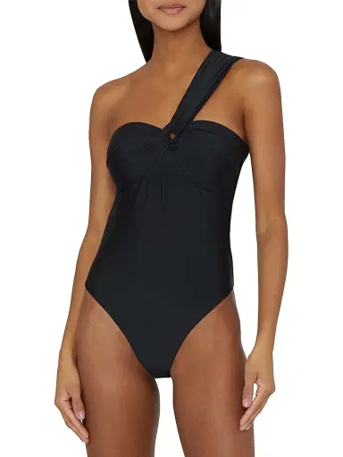 Milly Women's Betsy Draped Bandeau One-Piece Swimsuit - Black - Size Large | Thumbnail 5 Milly Women's Betsy Draped Bandeau One-Piece Swimsuit - Black - Size Large | Thumbnail 5