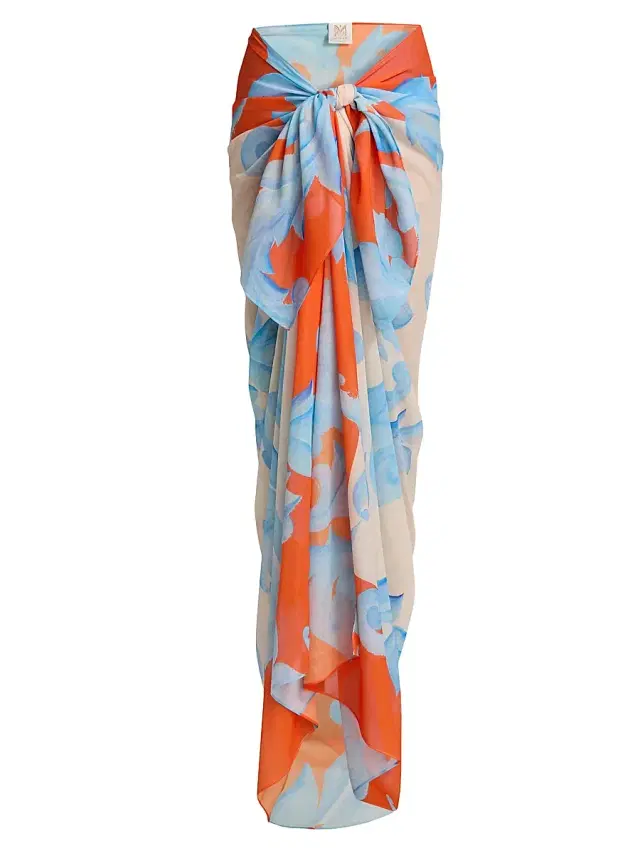 Milly Women's Canopee Graphic Sarong - Orange Multi