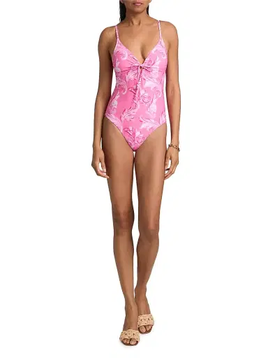 Milly Women's Canopee Graphic One-Piece Swimsuit - Pink Multi - Size Large | Thumbnail 2 Milly Women's Canopee Graphic One-Piece Swimsuit - Pink Multi - Size Large | Thumbnail 2