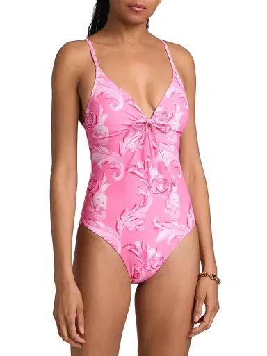 Milly Women's Canopee Graphic One-Piece Swimsuit - Pink Multi - Size Large | Thumbnail 3 Milly Women's Canopee Graphic One-Piece Swimsuit - Pink Multi - Size Large | Thumbnail 3