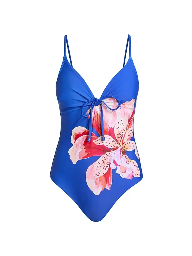 Women's Songe D'iris Floral One-Piece Swimsuit - Blue Multi