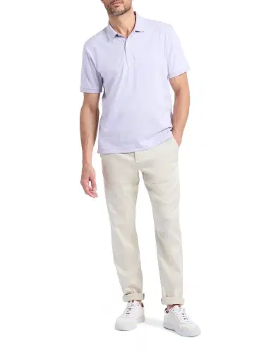 Robert Graham Men's Linford Knit Polo Shirt - Lilac - Size XXXXL | Thumbnail 2