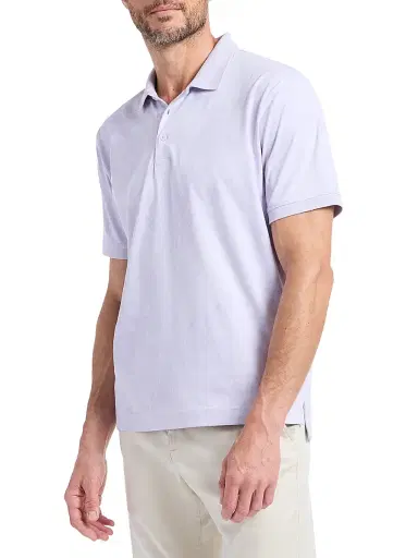 Robert Graham Men's Linford Knit Polo Shirt - Lilac - Size XXXXL | Thumbnail 4
