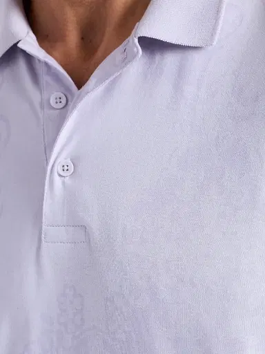 Robert Graham Men's Linford Knit Polo Shirt - Lilac - Size XXXXL | Thumbnail 6