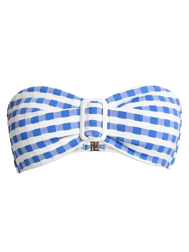 Milly Women's Margot Gingham Bandeau Bikini Top | Thumbnail 1