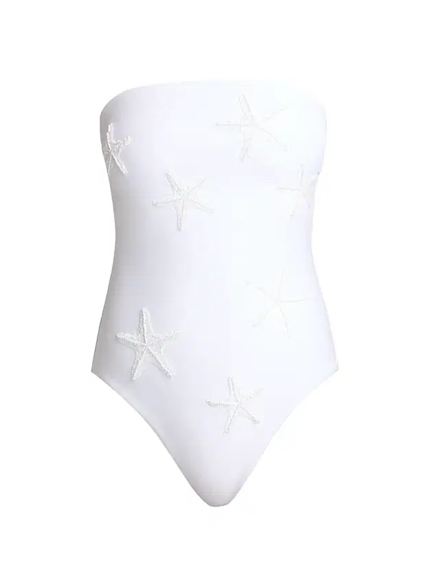 Milly Women's Starfish Sequined One-Piece Swimsuit - White