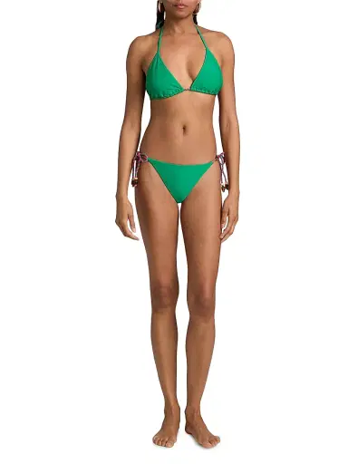 Milly Women's Halterneck Bikini Top - Navy Multi - Size Small | Thumbnail 7 Milly Women's Halterneck Bikini Top - Navy Multi - Size Small | Thumbnail 7