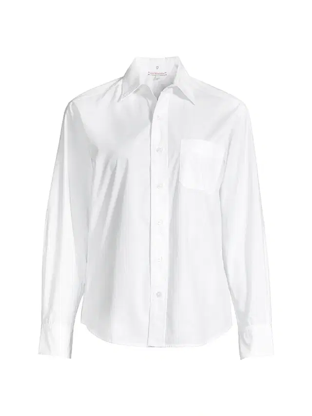 Frances Valentine Women's Perfect Poplin Button-Front Shirt - White