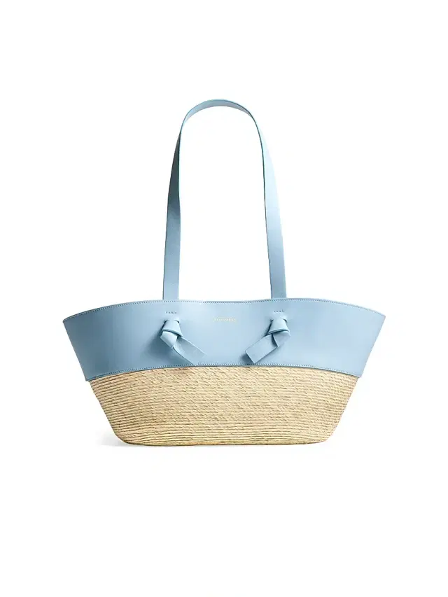 Women's Knot Basket Palm & Leather  Tote Bag - Danube