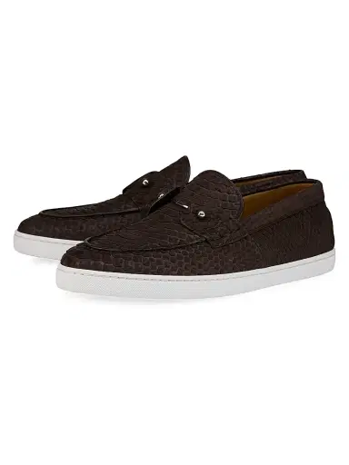 Christian Louboutin Men's Chambeli Boat Shoes - Cafe | Thumbnail 2 Christian Louboutin Men's Chambeli Boat Shoes - Cafe | Thumbnail 2