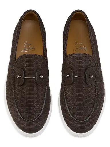 Christian Louboutin Men's Chambeli Boat Shoes - Cafe | Thumbnail 4 Christian Louboutin Men's Chambeli Boat Shoes - Cafe | Thumbnail 4