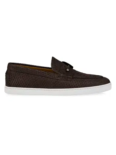 Christian Louboutin Men's Chambeli Boat Shoes - Cafe | Thumbnail 1 Christian Louboutin Men's Chambeli Boat Shoes - Cafe | Thumbnail 1