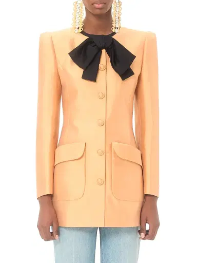 Valentino Garavani Women's Shantung Caban Coat | Thumbnail 2 Valentino Garavani Women's Shantung Caban Coat | Thumbnail 2
