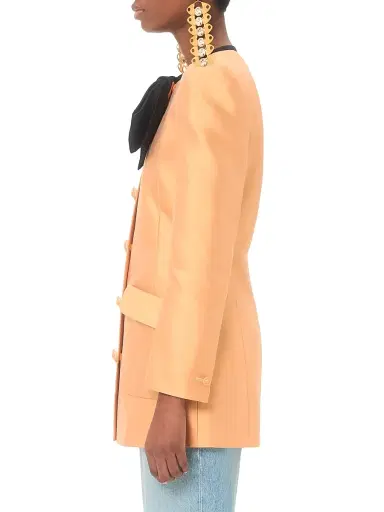 Valentino Garavani Women's Shantung Caban Coat | Thumbnail 3 Valentino Garavani Women's Shantung Caban Coat | Thumbnail 3