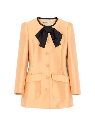 Valentino Garavani Women's Shantung Caban Coat | Thumbnail 1 Valentino Garavani Women's Shantung Caban Coat | Thumbnail 1