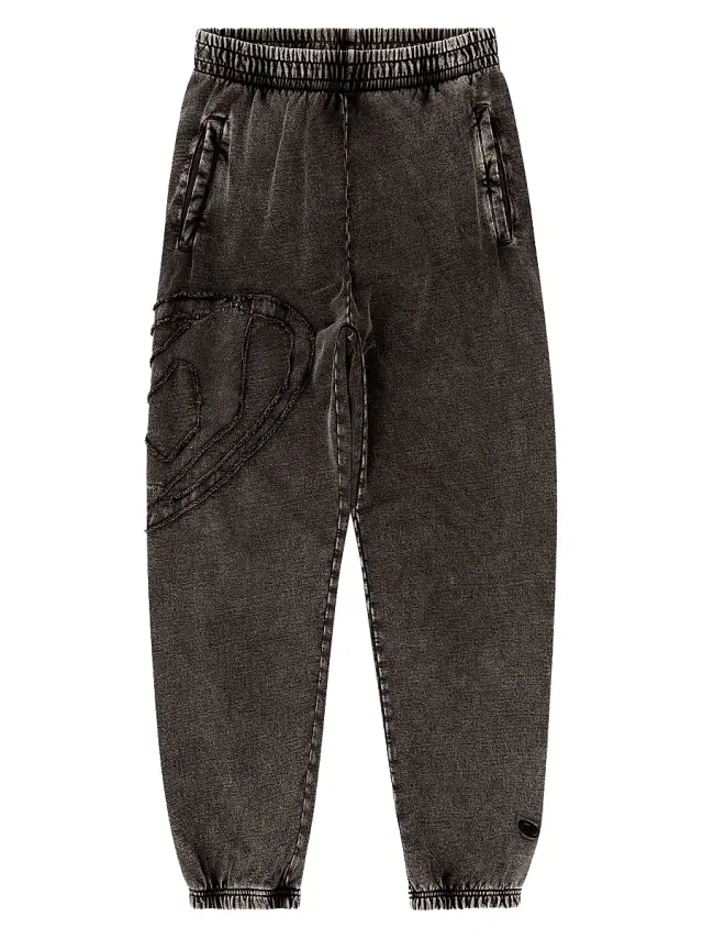 Men's Marky Denim-Effect Cotton Fleece Sweatpants - Black