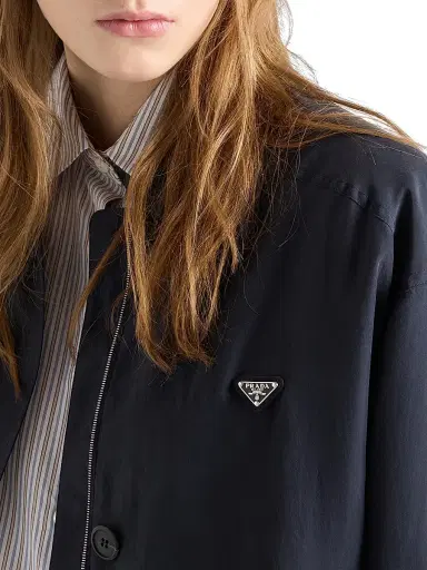 Prada Women's Silk Jacket - Blue - Size 6 | Thumbnail 5