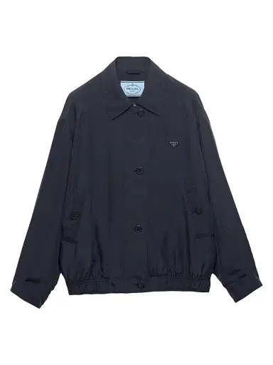 Prada Women's Silk Jacket - Blue - Size 6 | Thumbnail 1