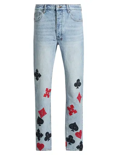 Ksubi Men's Chitch Duke Card-Motif Jeans - Denim - Size 38 | Thumbnail 1 Ksubi Men's Chitch Duke Card-Motif Jeans - Denim - Size 38 | Thumbnail 1