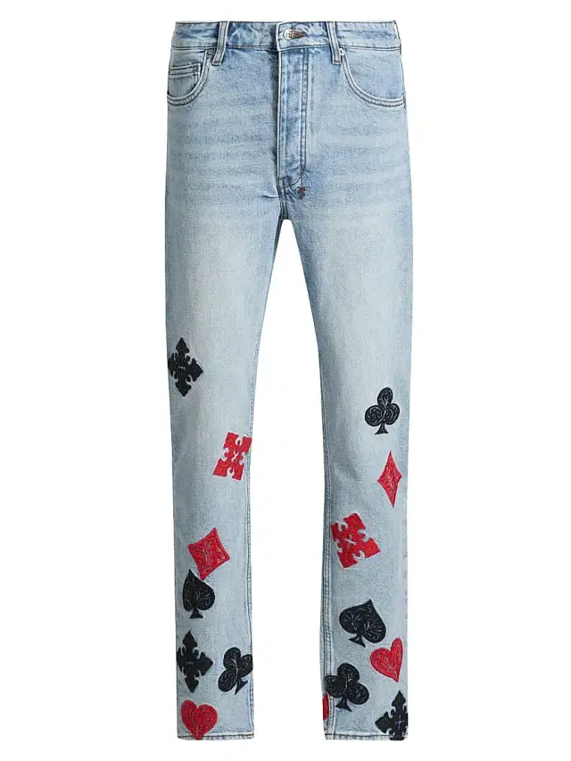 Ksubi Men's Chitch Duke Card-Motif Jeans - Denim