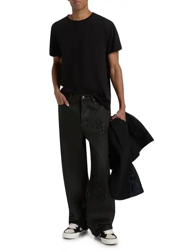 Ksubi Men's Maxx Backstage Stardom Tonal-Embroidered Jeans - Black - Size 36 | Thumbnail 2