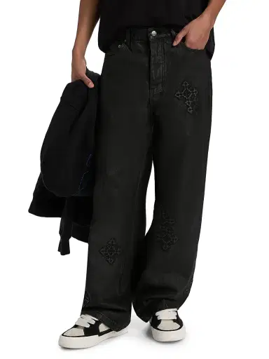Ksubi Men's Maxx Backstage Stardom Tonal-Embroidered Jeans - Black - Size 36 | Thumbnail 3