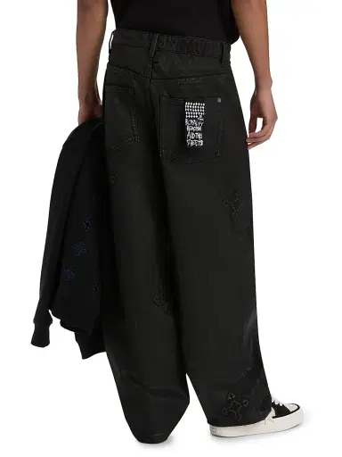 Ksubi Men's Maxx Backstage Stardom Tonal-Embroidered Jeans - Black - Size 36 | Thumbnail 5