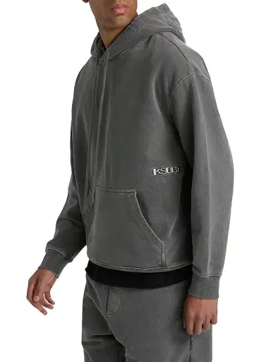 Ksubi Men's 4x4 Biggie Revamp Cotton Hoodie - Charcoal - Size XL | Thumbnail 4 Ksubi Men's 4x4 Biggie Revamp Cotton Hoodie - Charcoal - Size XL | Thumbnail 4