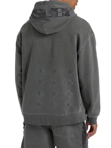 Ksubi Men's 4x4 Biggie Revamp Cotton Hoodie - Charcoal - Size XL | Thumbnail 5 Ksubi Men's 4x4 Biggie Revamp Cotton Hoodie - Charcoal - Size XL | Thumbnail 5