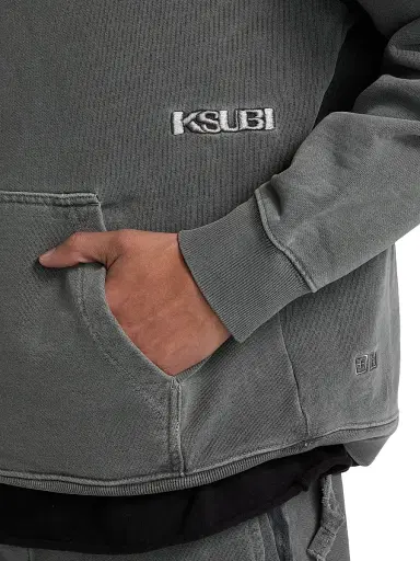 Ksubi Men's 4x4 Biggie Revamp Cotton Hoodie - Charcoal - Size XL | Thumbnail 6 Ksubi Men's 4x4 Biggie Revamp Cotton Hoodie - Charcoal - Size XL | Thumbnail 6
