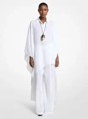 Michael Kors Collection Linen Gauze Asymmetric Caftan | Thumbnail 2 Michael Kors Collection Linen Gauze Asymmetric Caftan | Thumbnail 2