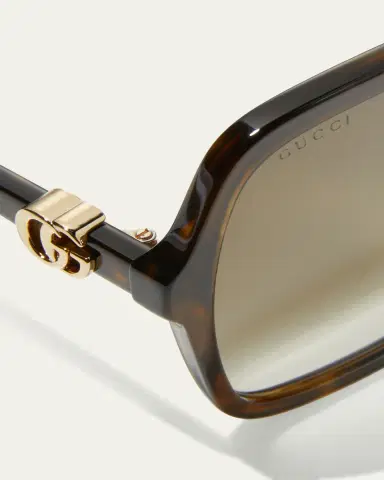 Gucci Oversize Rectangle Acetate Sunglasses | Thumbnail 4 Gucci Oversize Rectangle Acetate Sunglasses | Thumbnail 4