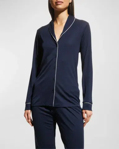 Hanro Natural Comfort Long-Sleeve Pajama Set | Thumbnail 2