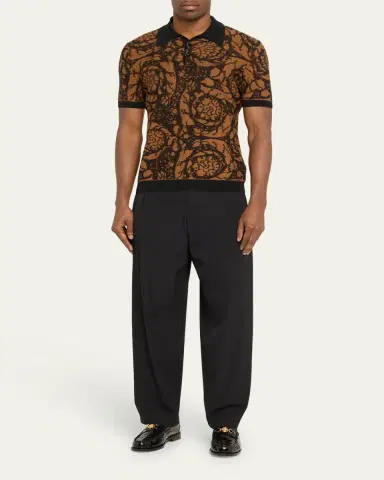 Versace Men's Croc-Effect Medusa Coin Bit Loafers | Thumbnail 3 Versace Men's Croc-Effect Medusa Coin Bit Loafers | Thumbnail 3