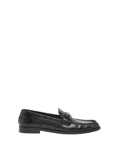 Versace Men's Croc-Effect Medusa Coin Bit Loafers | Thumbnail 1 Versace Men's Croc-Effect Medusa Coin Bit Loafers | Thumbnail 1
