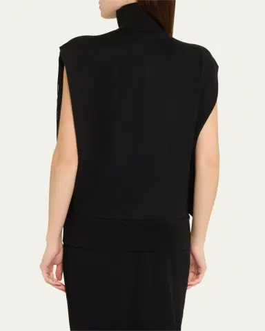 Alaïa High Neck Fringe Wool Top | Thumbnail 3