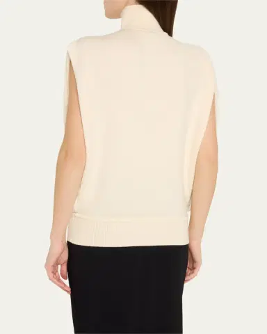Alaïa High Neck Fringe Wool Top | Thumbnail 7
