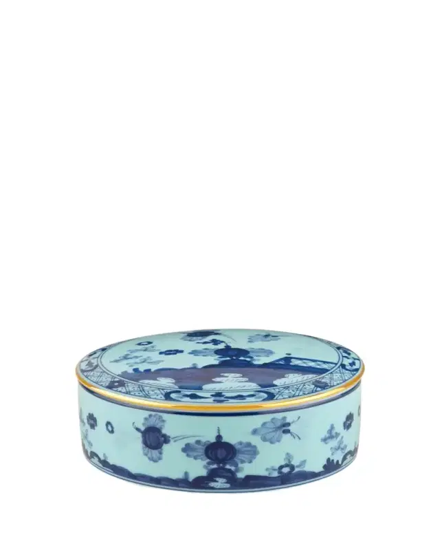GINORI 1735 Iris Round Covered Box