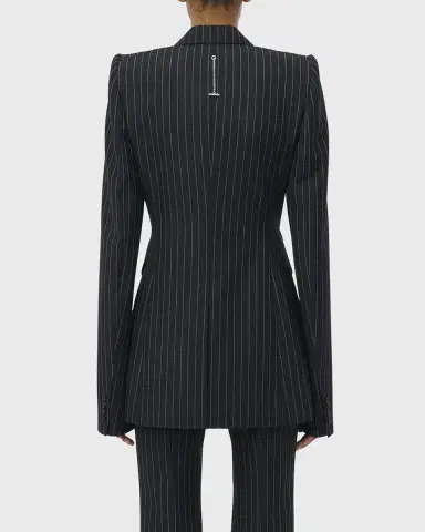 Alexander McQueen Pinstripe Single-Breasted Blazer | Thumbnail 2
