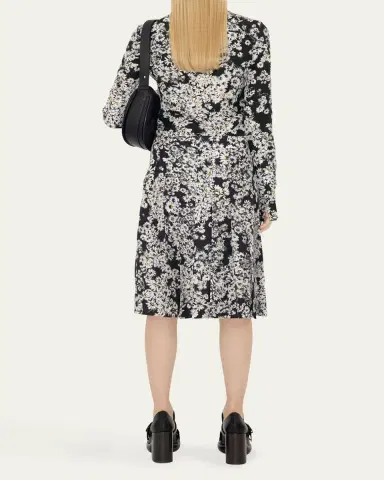 Burberry Flower Print Midi Silk Skirt | Thumbnail 3