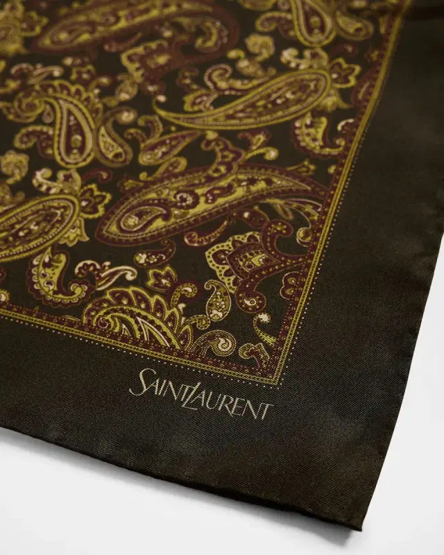 Paisley-Print Silk Scarf