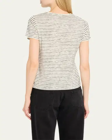 MAJESTIC FILATURES Cotton Striped Boat-Neck Tee | Thumbnail 3
