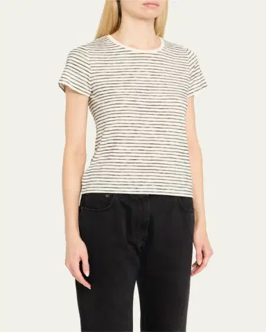 MAJESTIC FILATURES Cotton Striped Boat-Neck Tee | Thumbnail 4