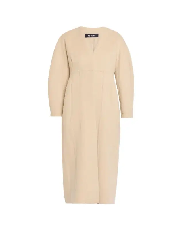 ASHLYN Elia Barrel-Sleeve Cashmere Coat