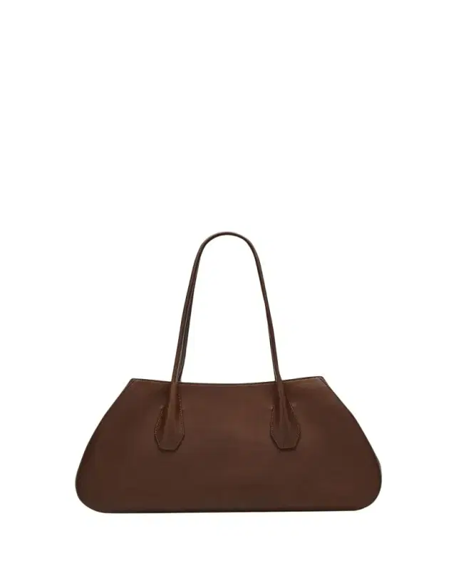 Alger Geometric Shoulder Bag in Smooth Leather
