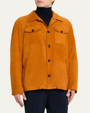 Kiton Men's Suede Jacket | Thumbnail 4