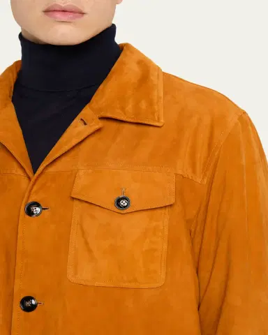 Kiton Men's Suede Jacket | Thumbnail 5