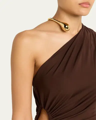 Bottega Veneta Crepe Viscose Jersey One-Shoulder Dress | Thumbnail 5 Bottega Veneta Crepe Viscose Jersey One-Shoulder Dress | Thumbnail 5
