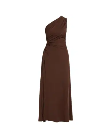 Bottega Veneta Crepe Viscose Jersey One-Shoulder Dress | Thumbnail 1 Bottega Veneta Crepe Viscose Jersey One-Shoulder Dress | Thumbnail 1