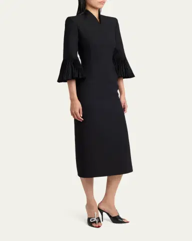 Valentino Garavani Embellished High-Collar Midi Dress | Thumbnail 4 Valentino Garavani Embellished High-Collar Midi Dress | Thumbnail 4